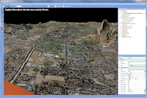 Aerial Photo and Digital Elevation Model